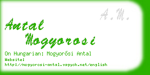 antal mogyorosi business card